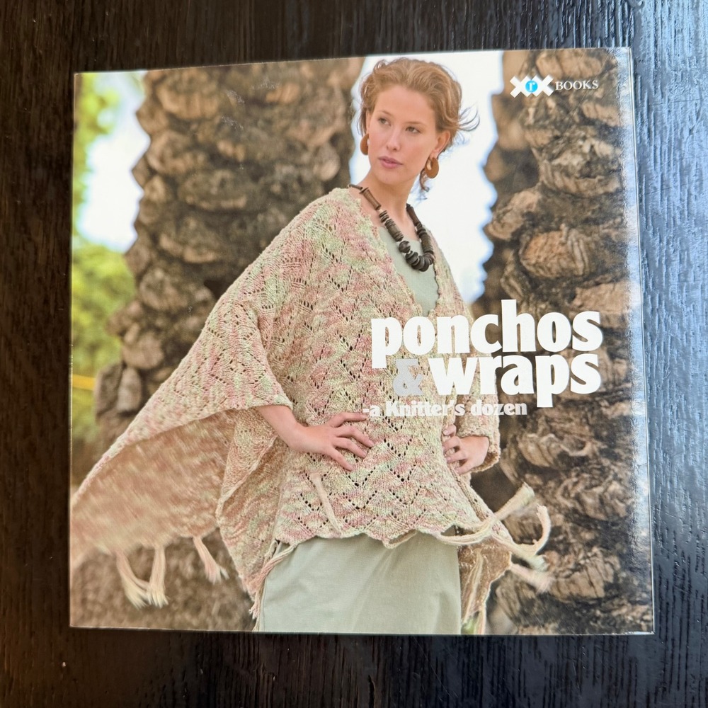 XRX Books Ponchos & Wraps Knitting Pattern Book Women OS Multicolor 22 Patterns
